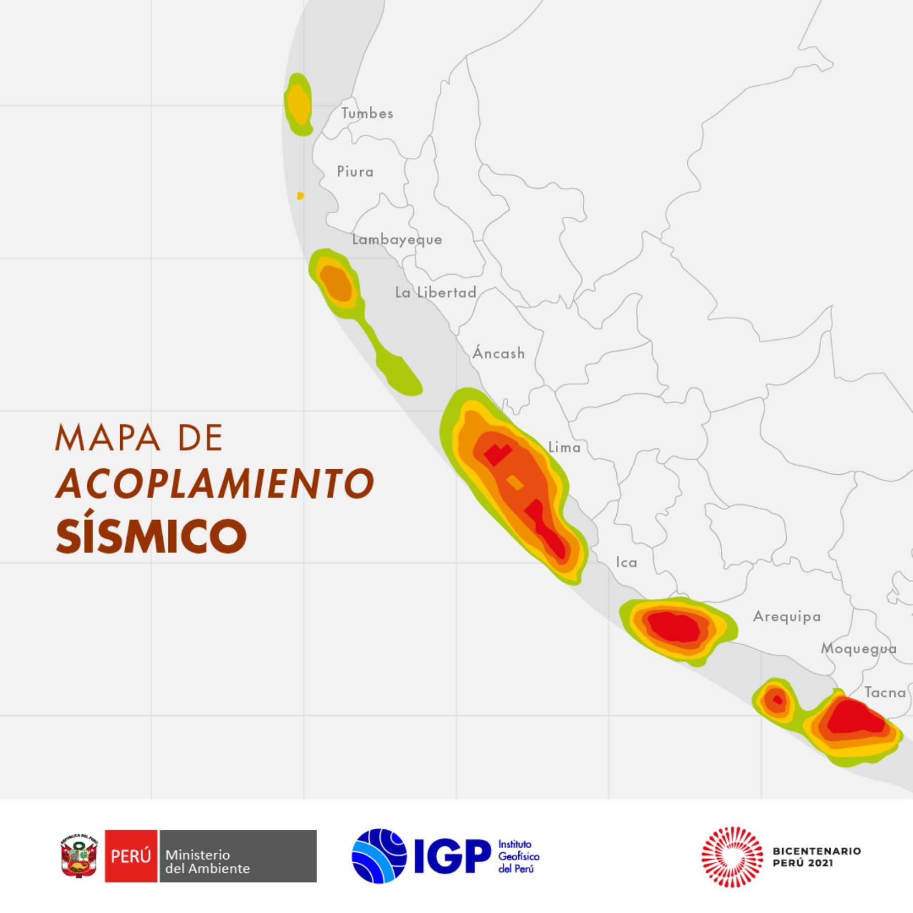 Mapa de acoplamiento sísmico (IGP)