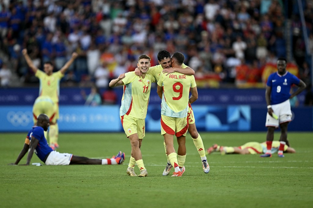 España venció 5 a 3 a España en la final de fútbol masculino de París 2024 (Foto: AFP).