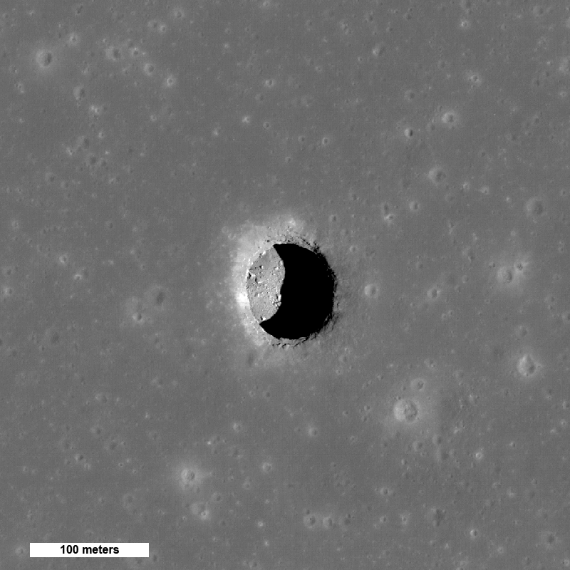 Fosa lunar MTP. (NASA/GSFC/Arizona State University)