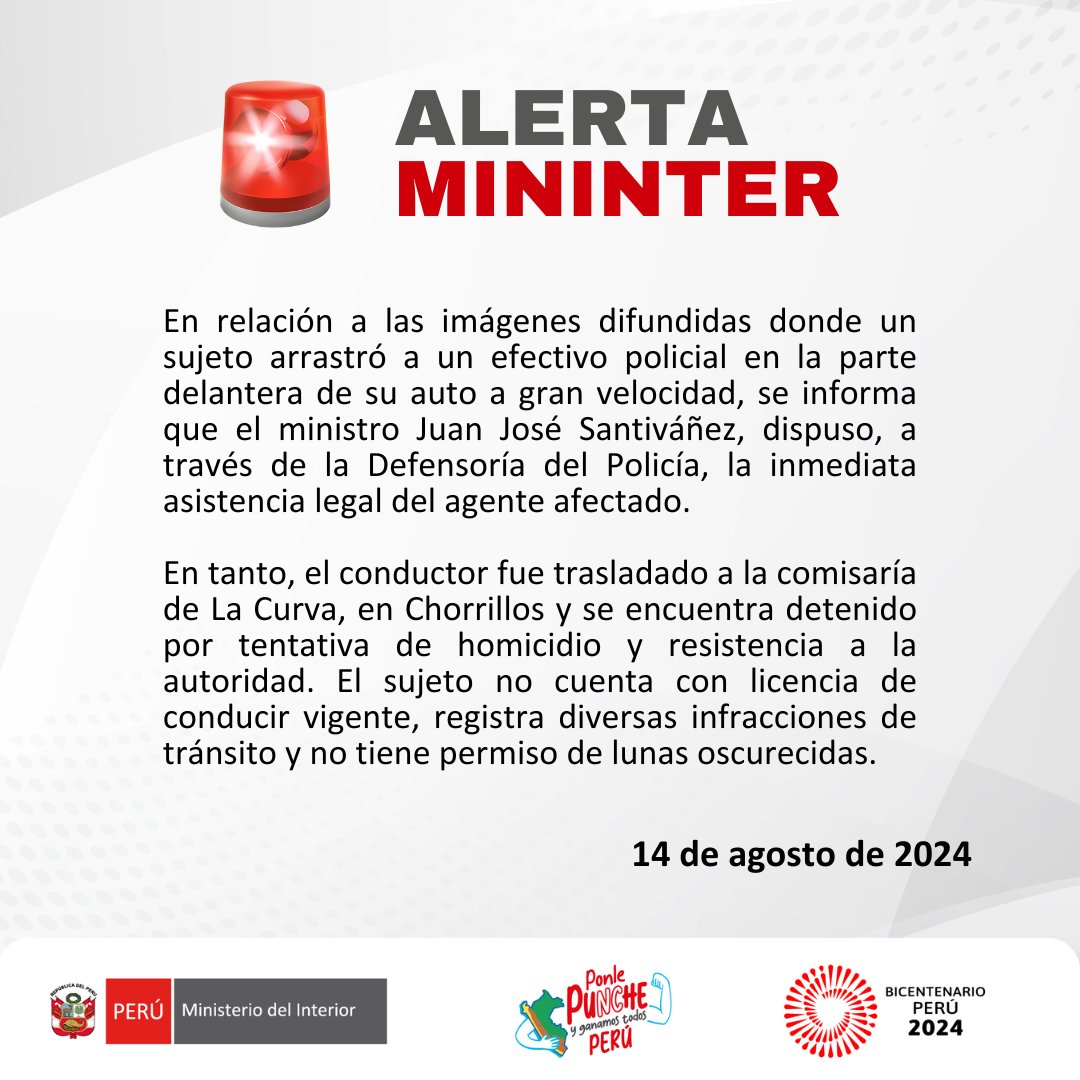 Comunicado Mininter