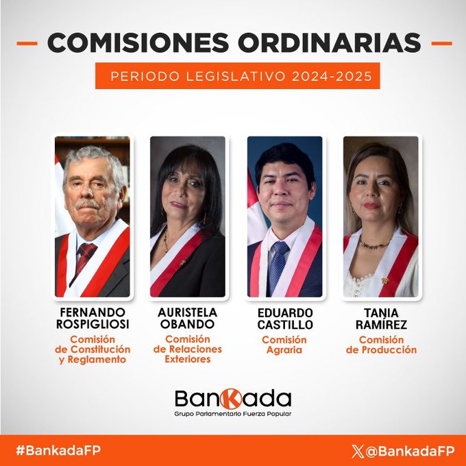 Presidentes de comisiones Fuerza Popular