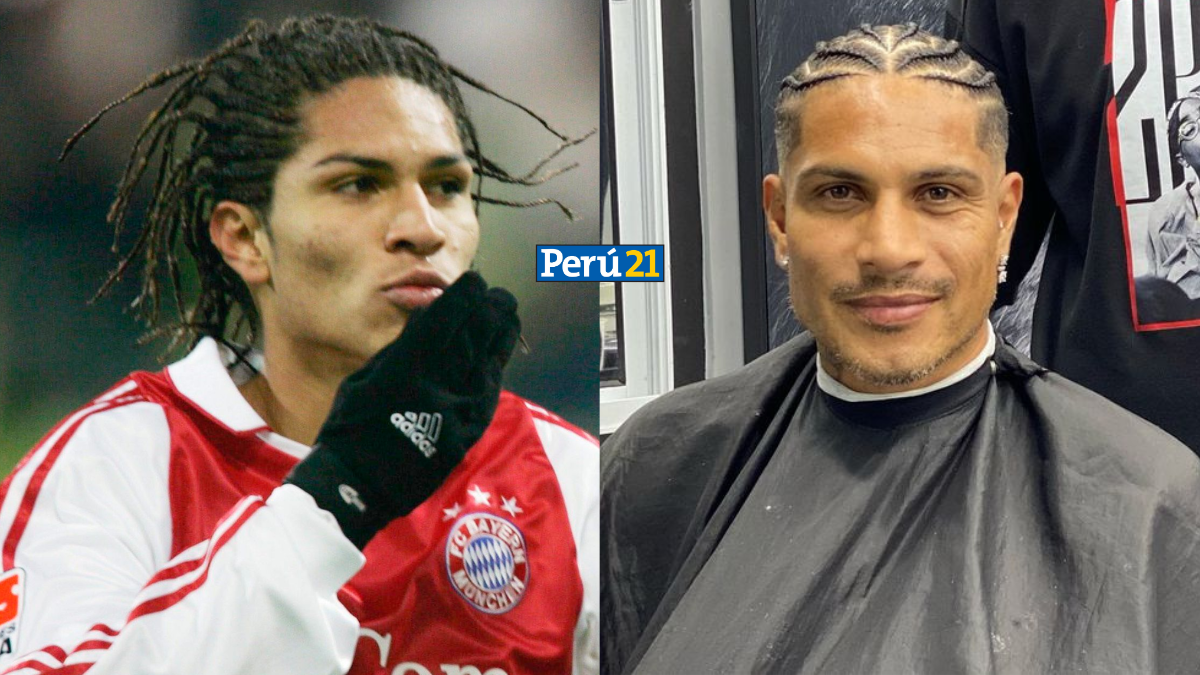 Paolo Guerrero a los 18 y 40 años (Fotos: Bayern Münich y Barbearia21).