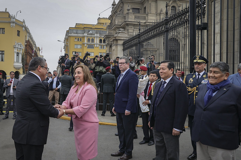 Boluarte y el ministro del Interior. Foto: Presidencia.