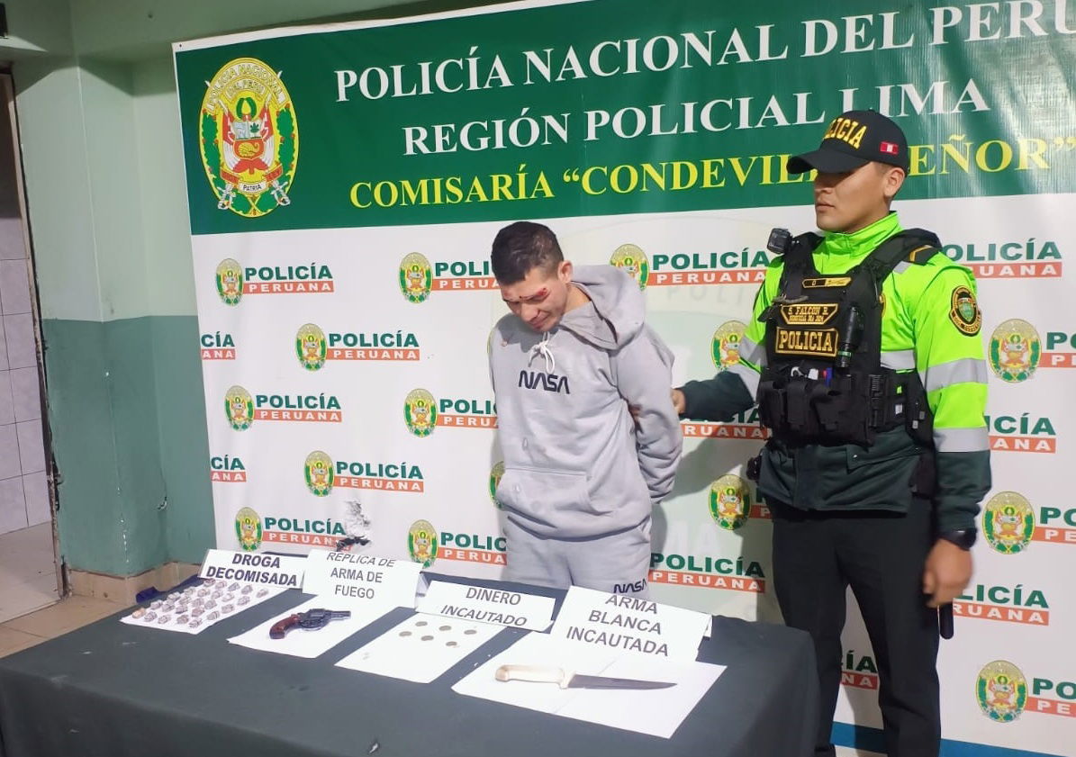 SMP: Atrapan a sujeto que asaltaba con cuchillo y réplica de pistola