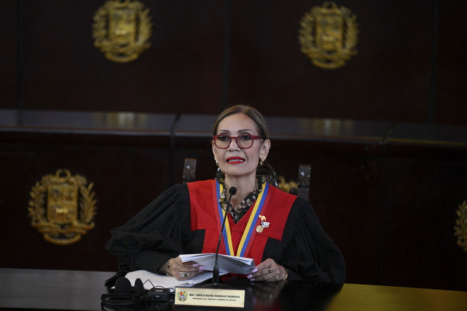 Presidente del TS Caryslia Rodriguez.