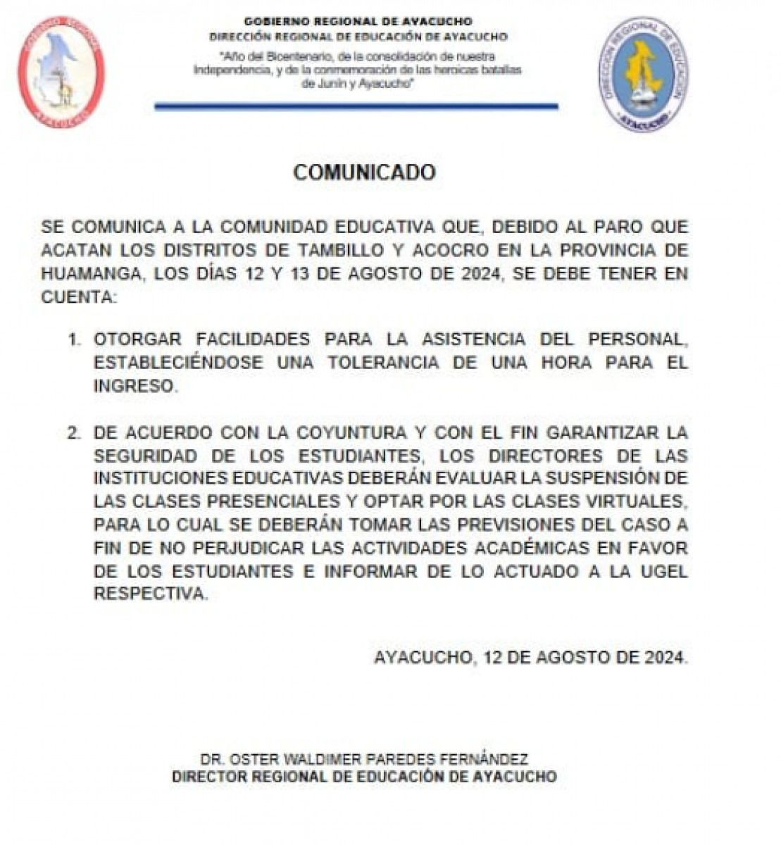 Comunicado de Ayacucho 