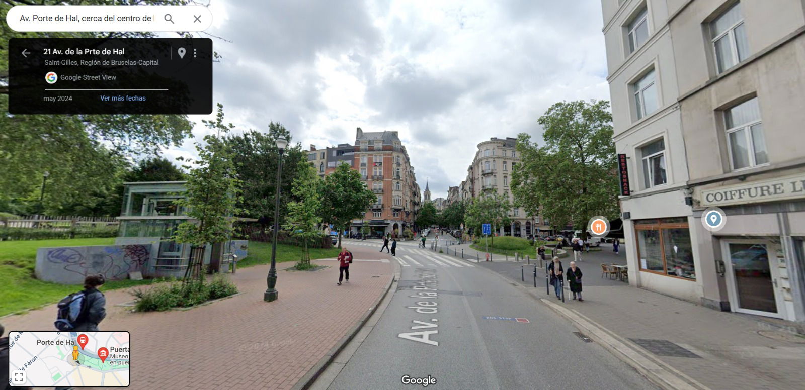 Av. Porte de Hal, cerca del centro de Bruselas. (Google Maps)