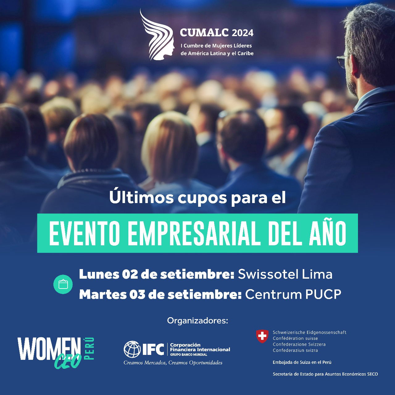 Organizado por el Banco Mundial y WomenCEO Perú, el evento busca movilizar el liderazgo femenino.