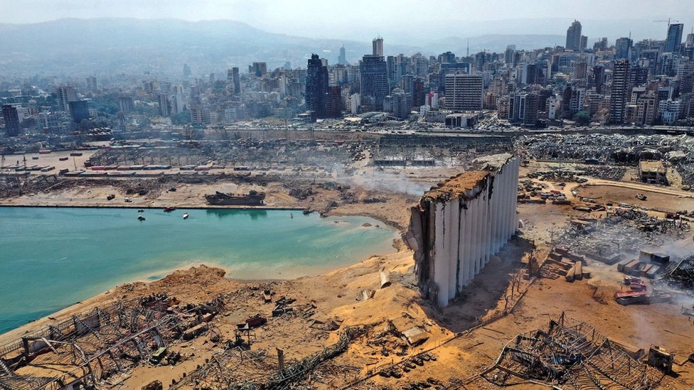 Beirut después de la terrible explosión