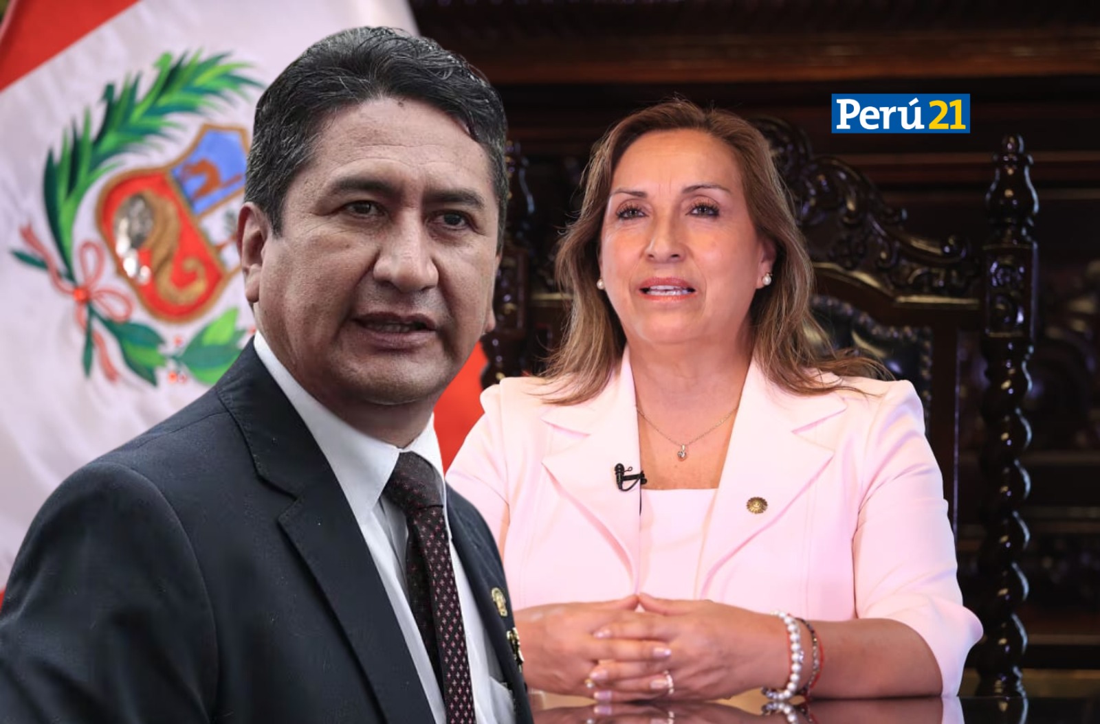 Cerrón y presidenta.