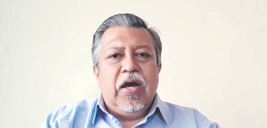 Gilmer Meza, secretario general del Sutep de Lima.