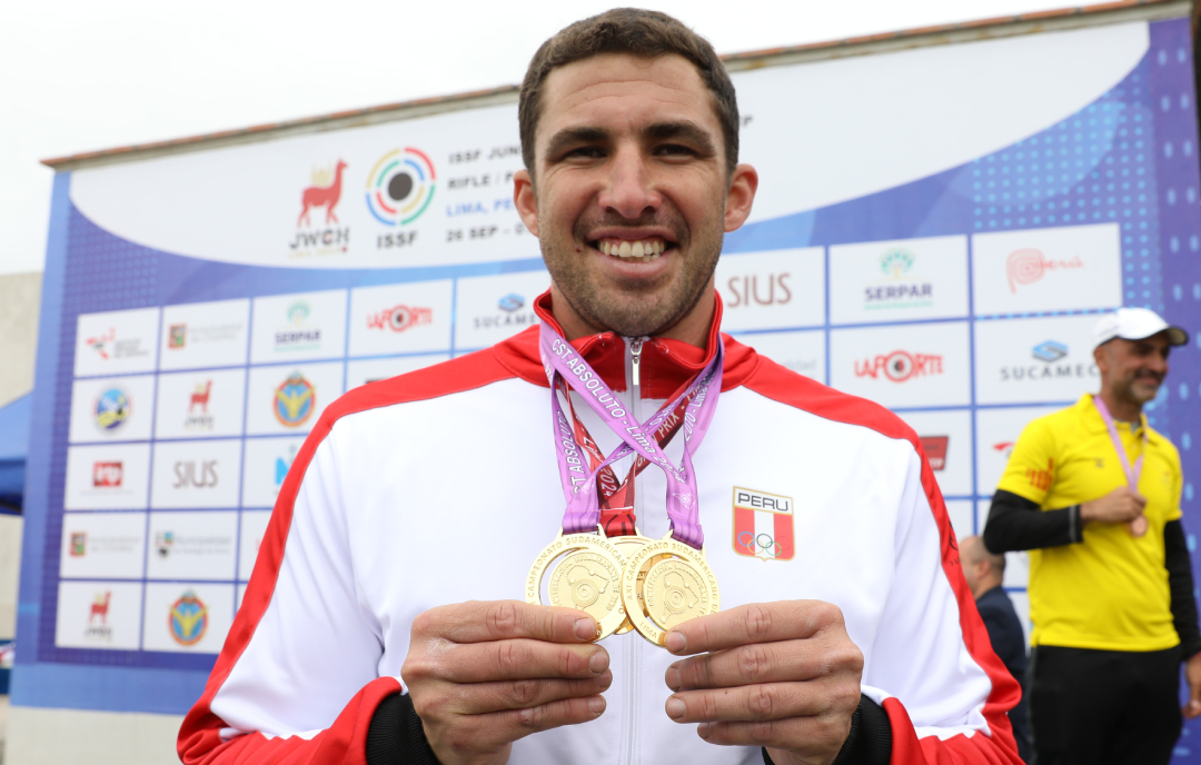 Nicolás Pacheco gana medalla de oro en Sudamericano de Tiro