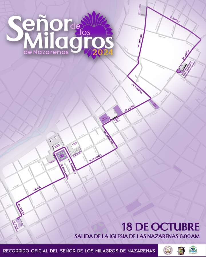 Recorrido del Señor de los Milagros