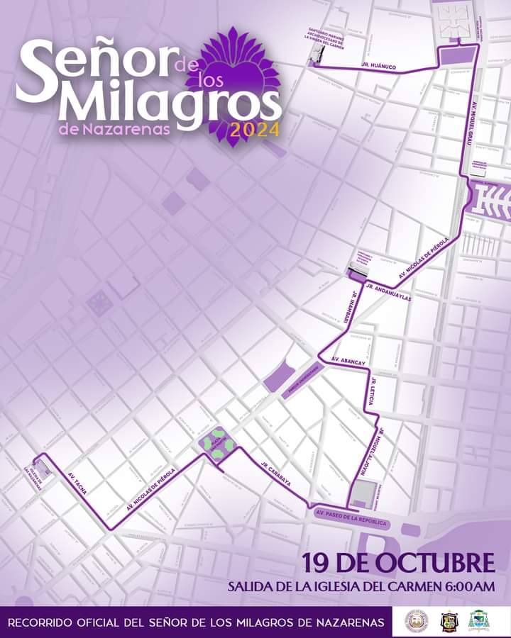 Recorrido del Señor de los Milagros