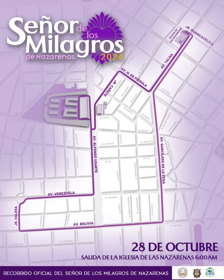 Recorrido del Señor de los Milagros