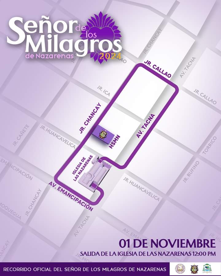 Recorrido del Señor de los Milagros