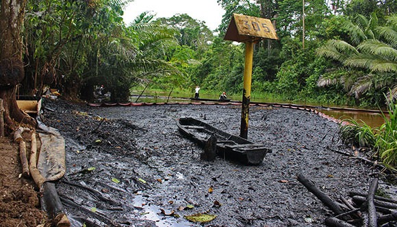 Contaminación en la amazonía.