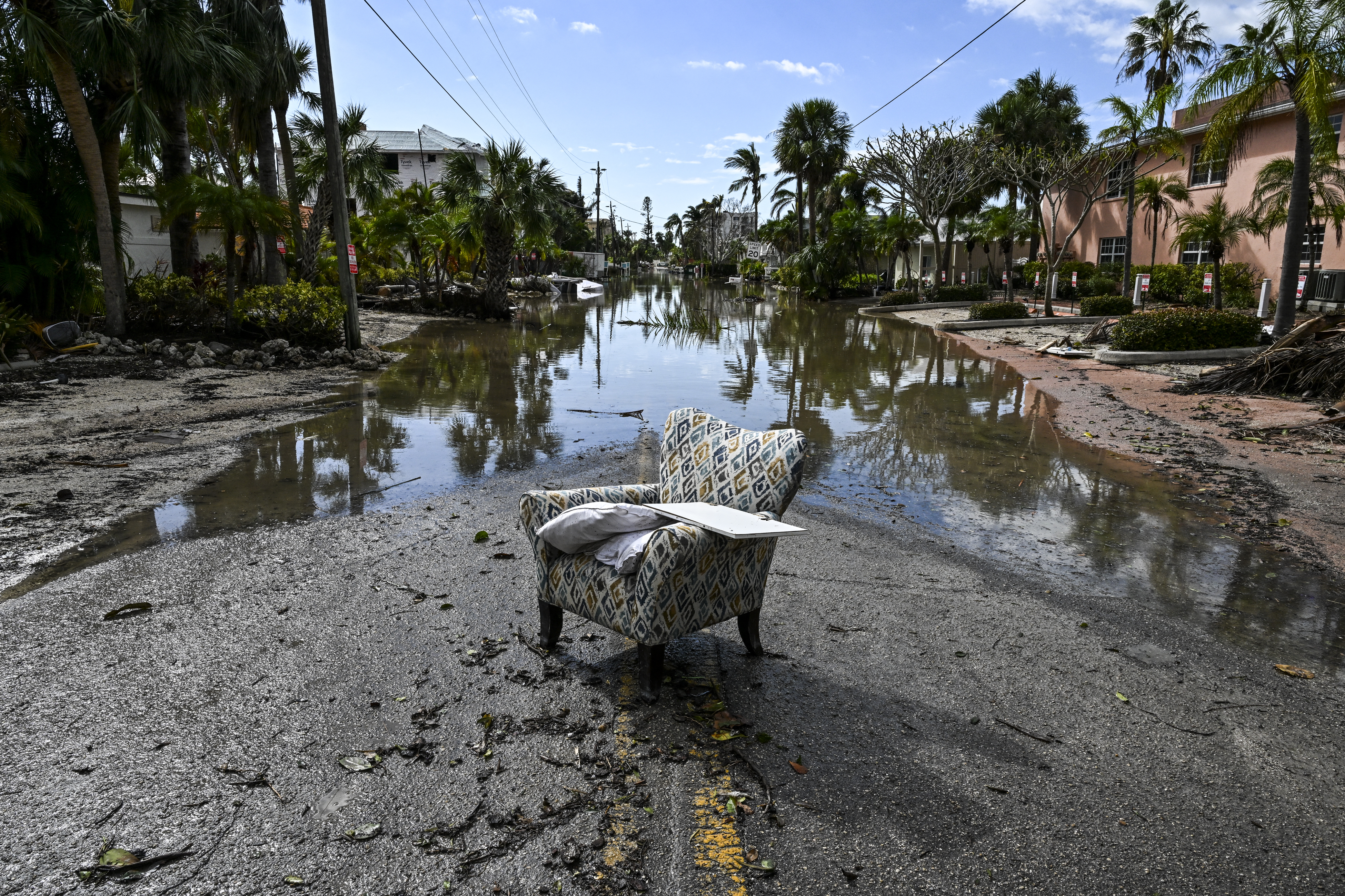 Destrucción dejada por el huracán Milton en Florida. (AFP)