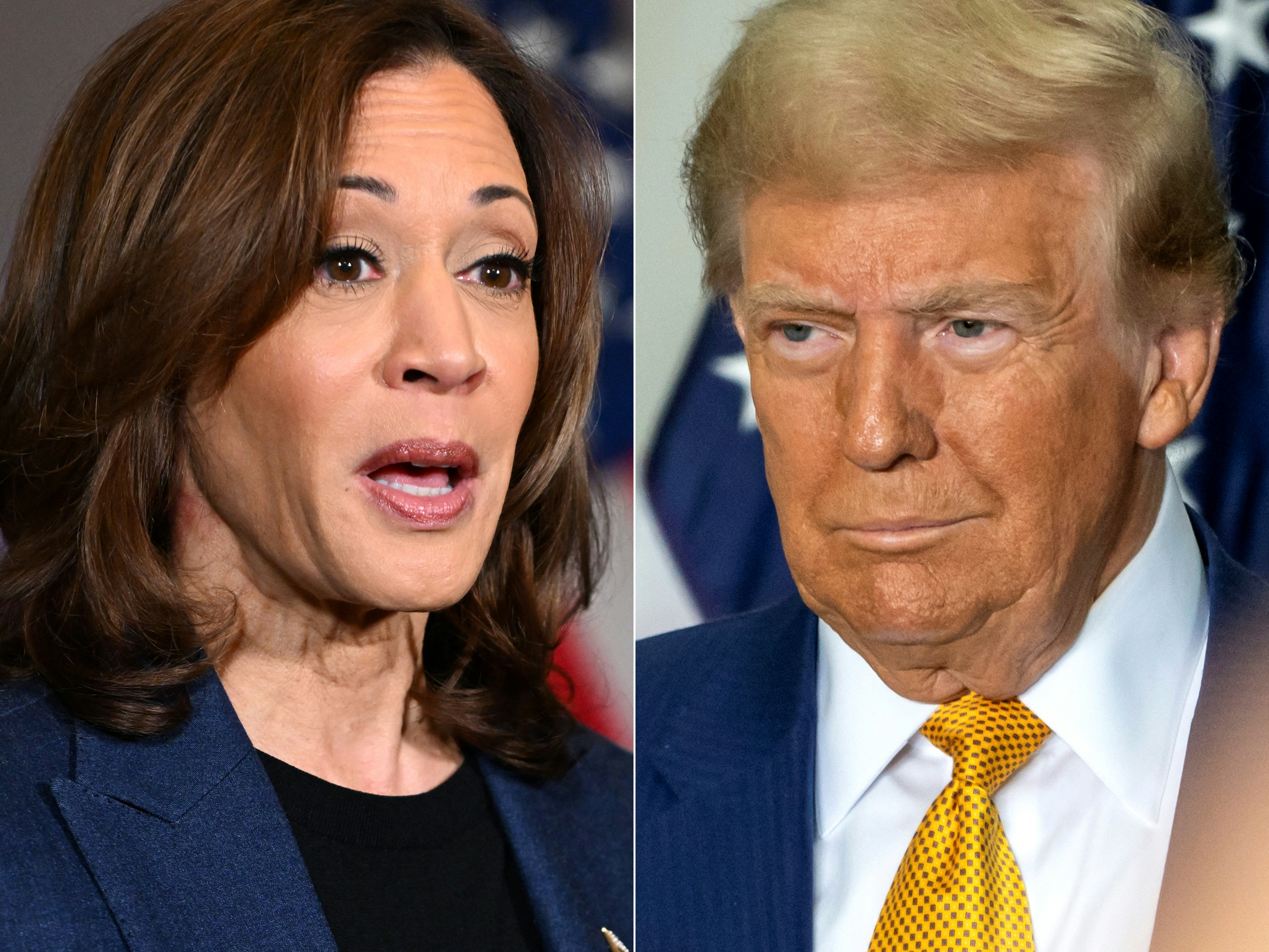 Kamala Harris y Donald Trump. (AFP)