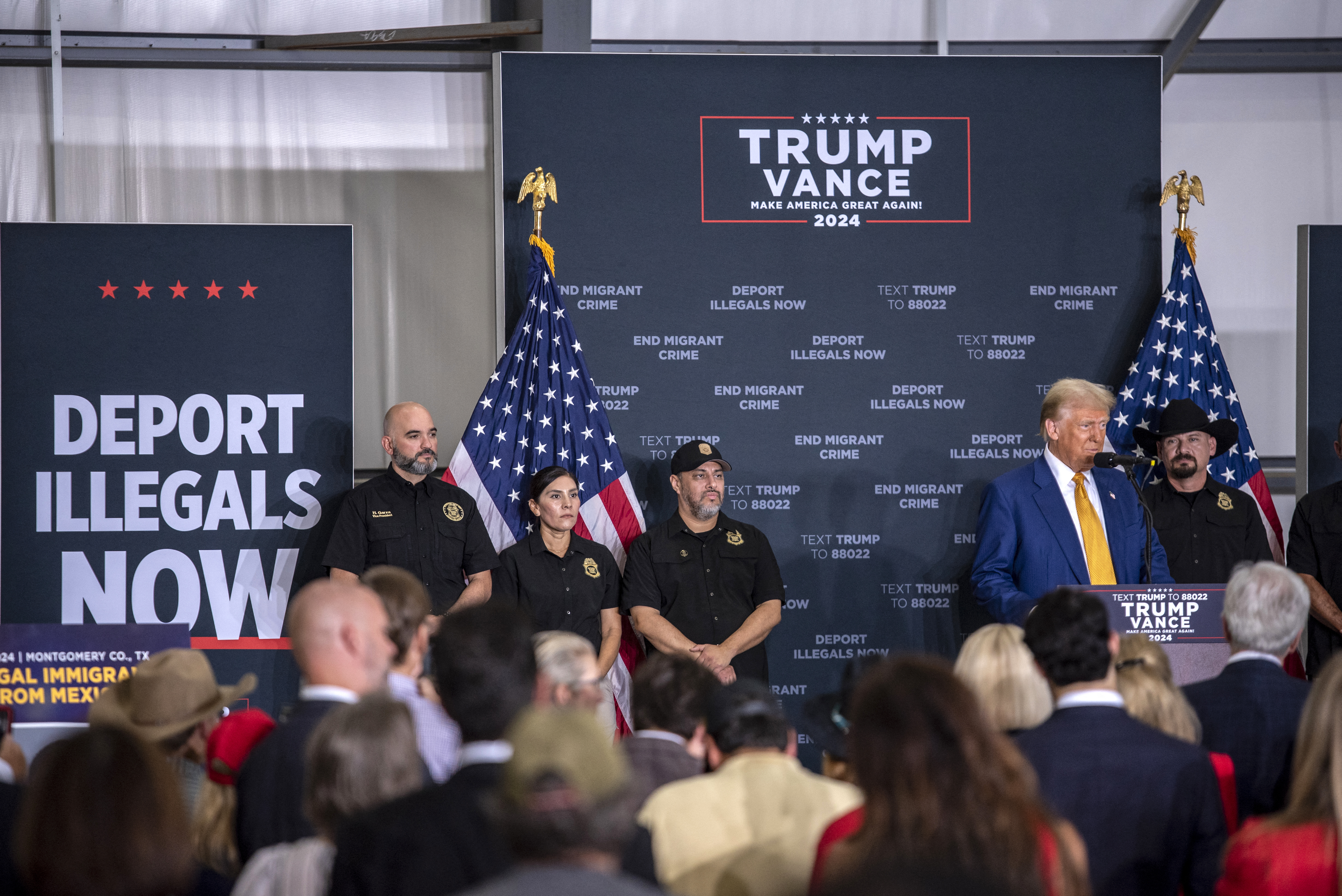 Donald Trump en Texas. (AFP)