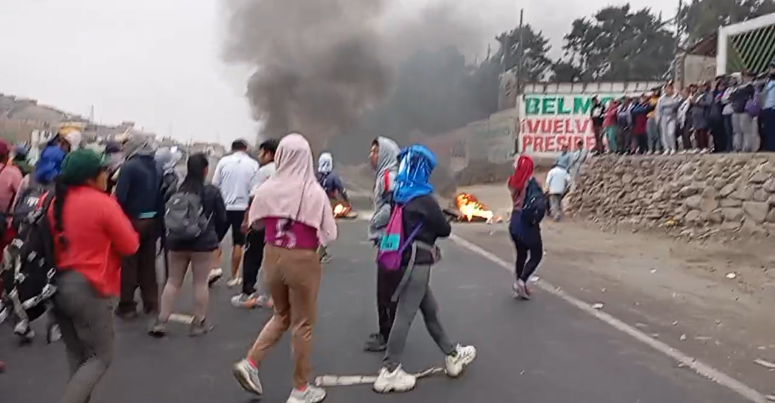 Bloqueo total en la Panamericana Norte