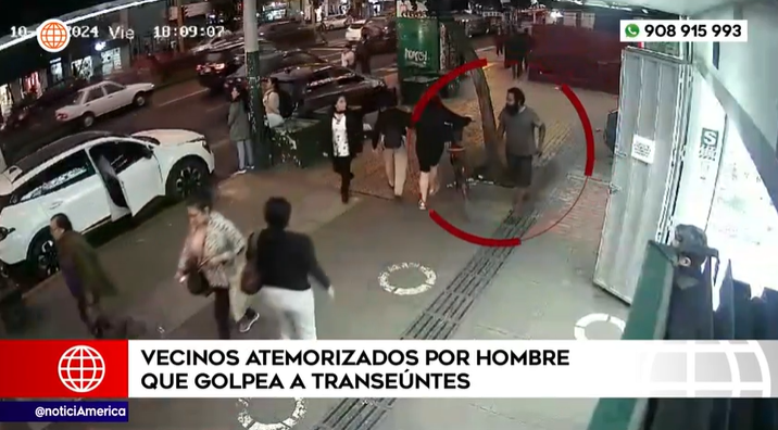 Las cámaras de seguridad confirman la actitud agresiva del hombre.