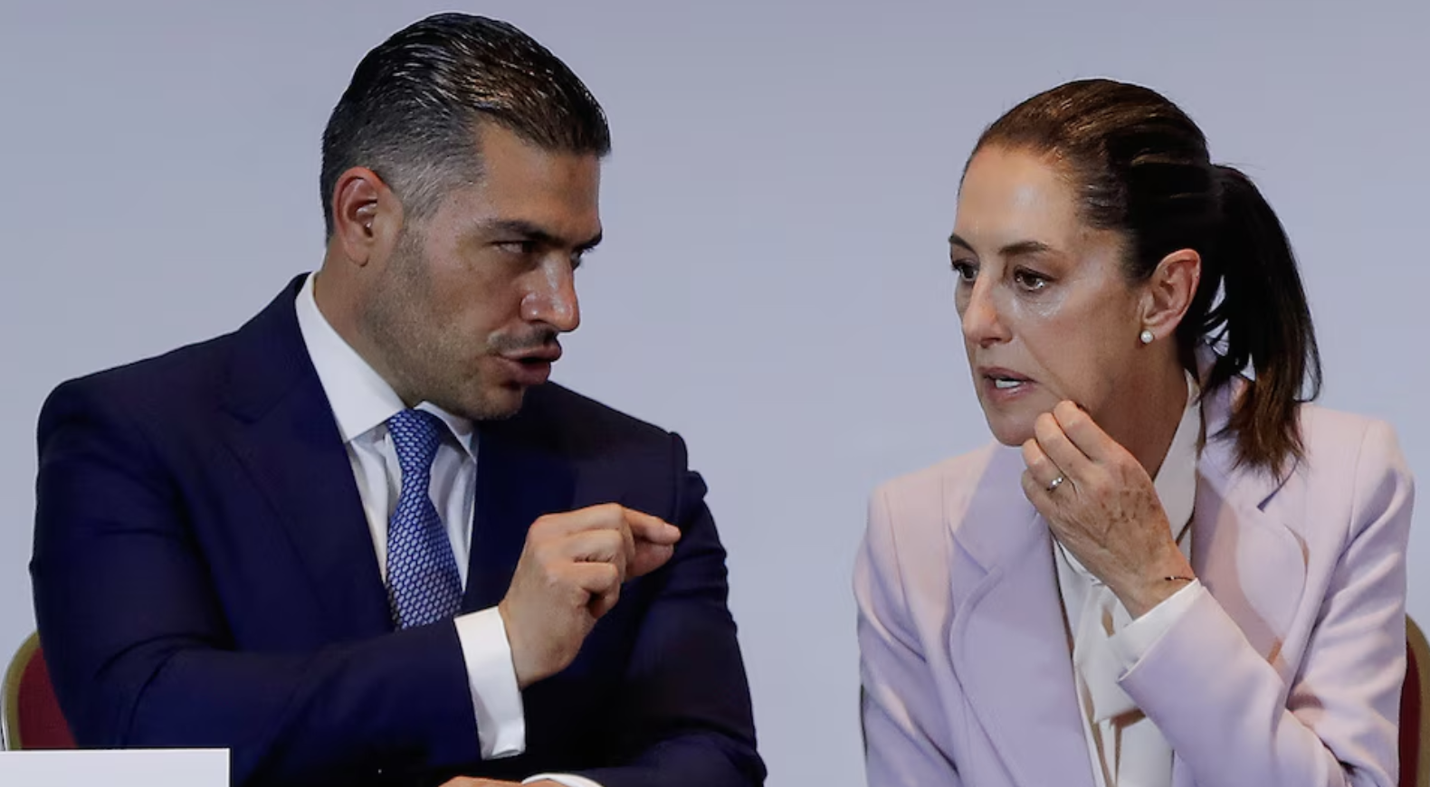 La presidenta electa, Claudia Sheinbaum, y Omar García Harfuch. Foto: EFE