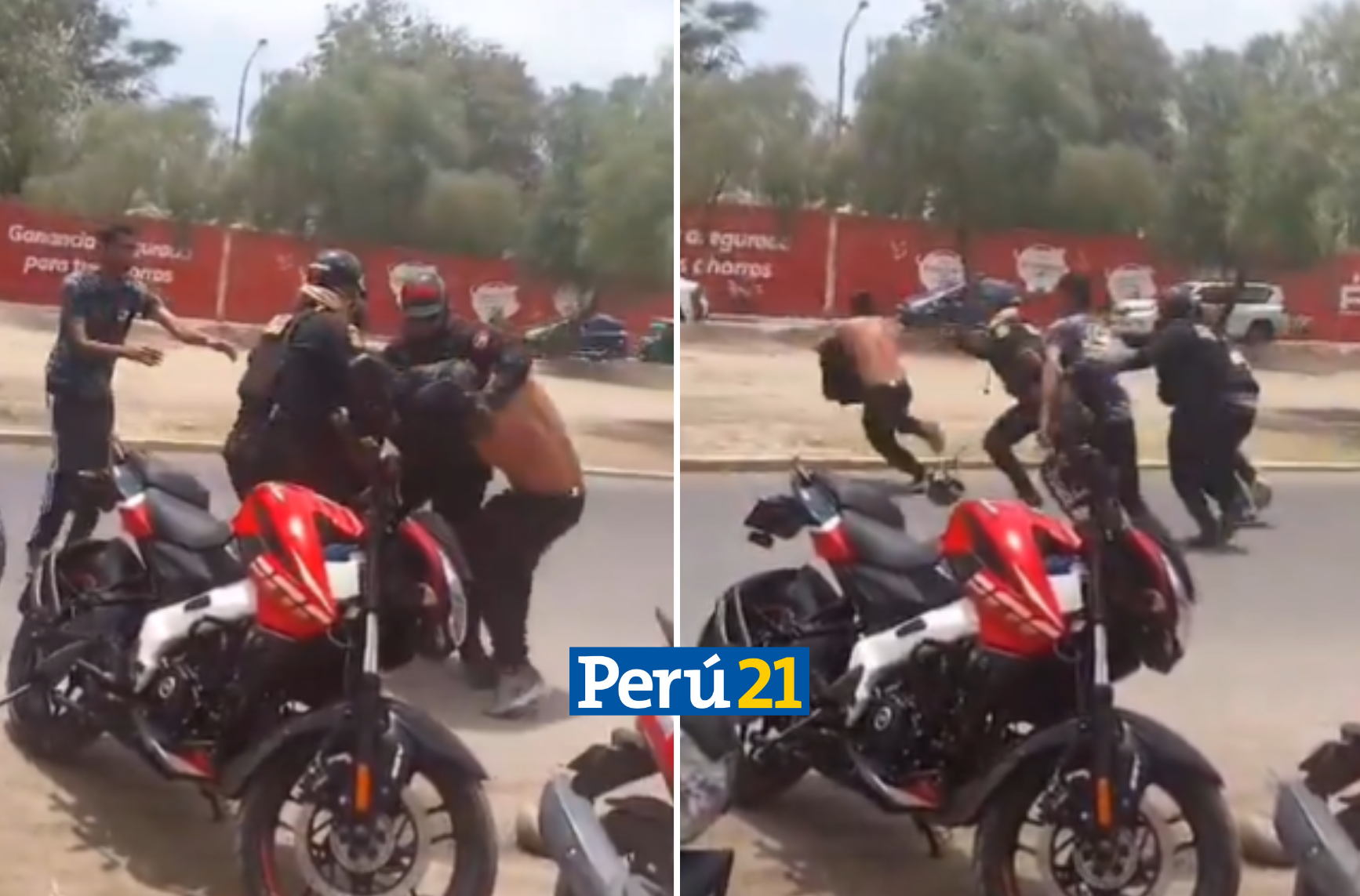 ladrón enfrenta policía