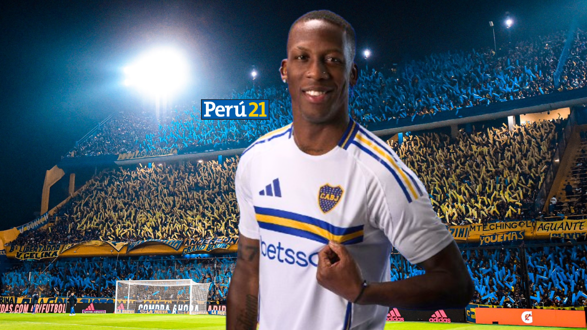 Luis Advíncula ovacionado por los hinchas de Boca Juniors de Argentina