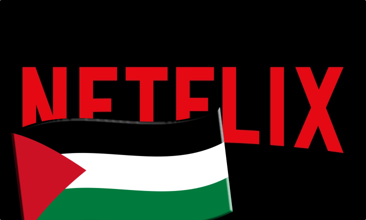 Netflix y bandera de Palestina