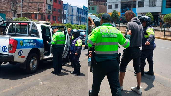 Serenos y policías intervienen a ladrón que trepó un muro e ingresó a un inmueble