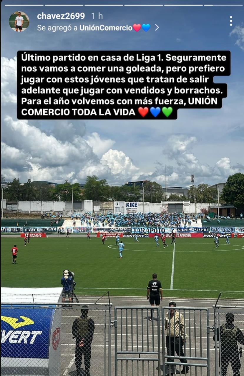 Vicepresidente de Unión Comercio antes de enfrentar a Sporting Cristal