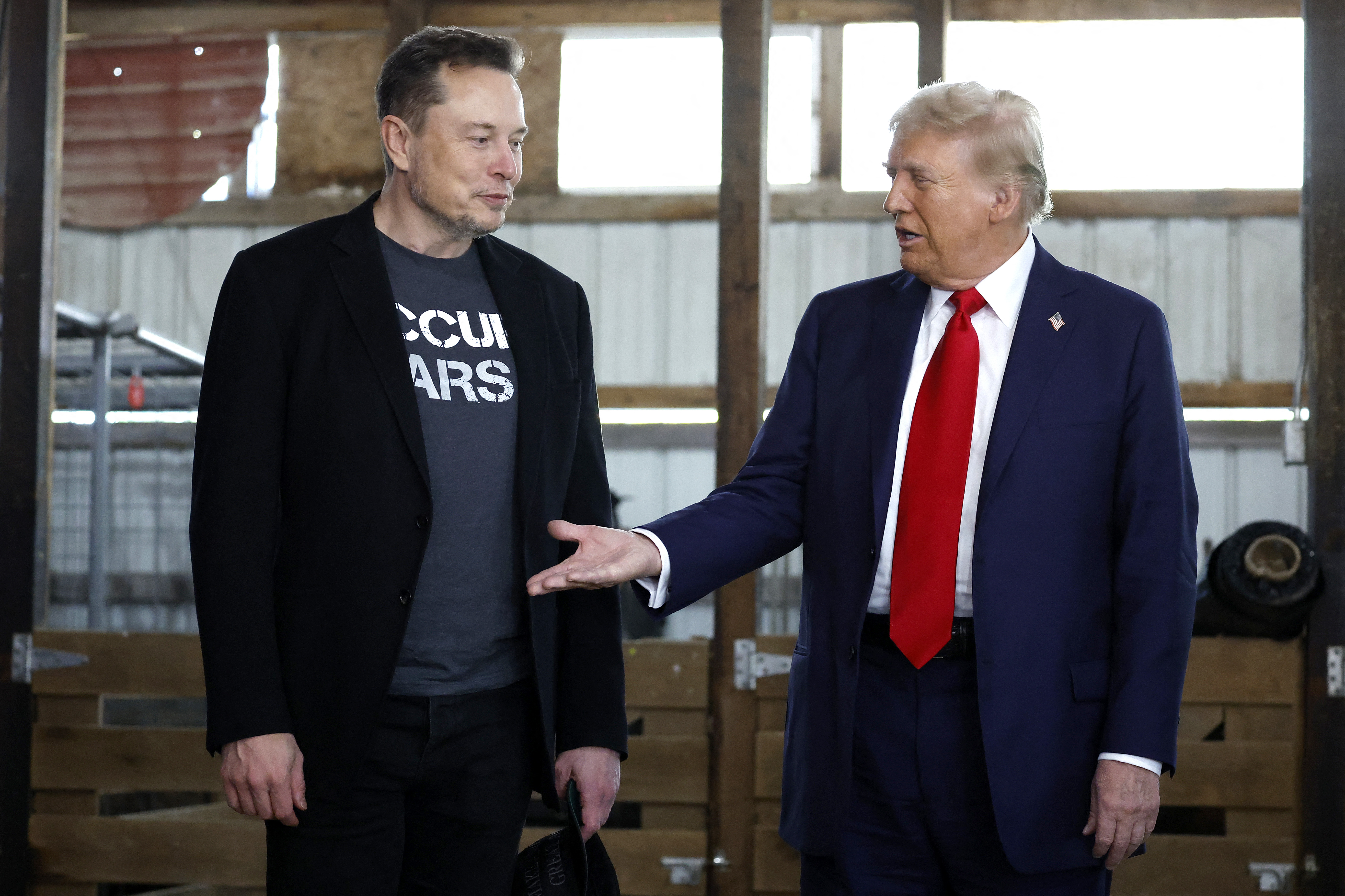 Elon Musk y Donald Trump. (AFP)