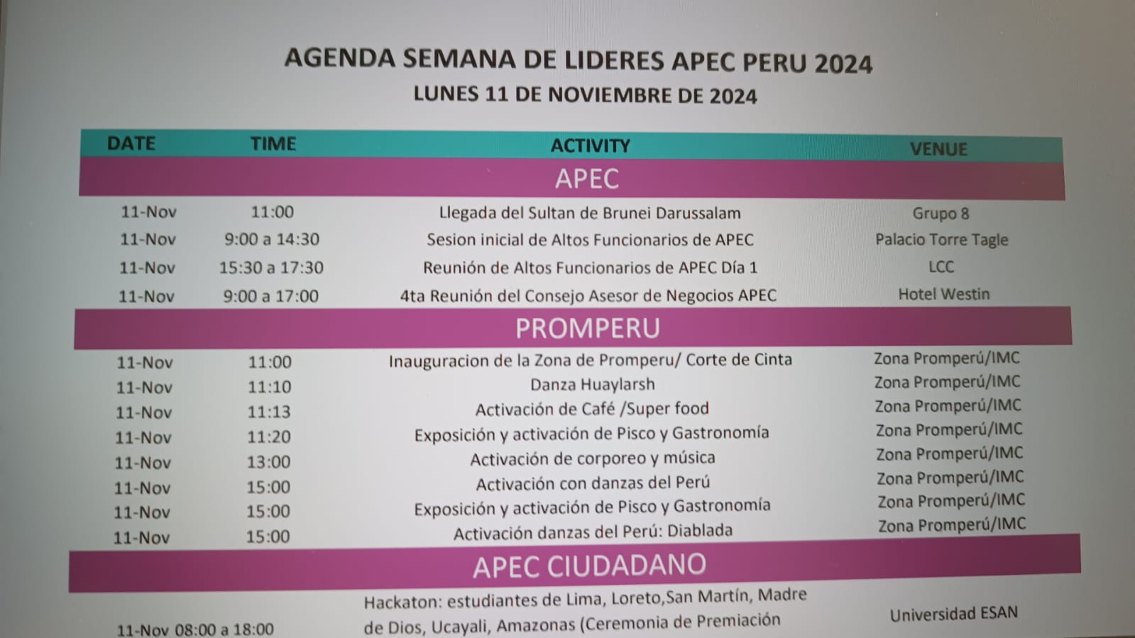 Agenda