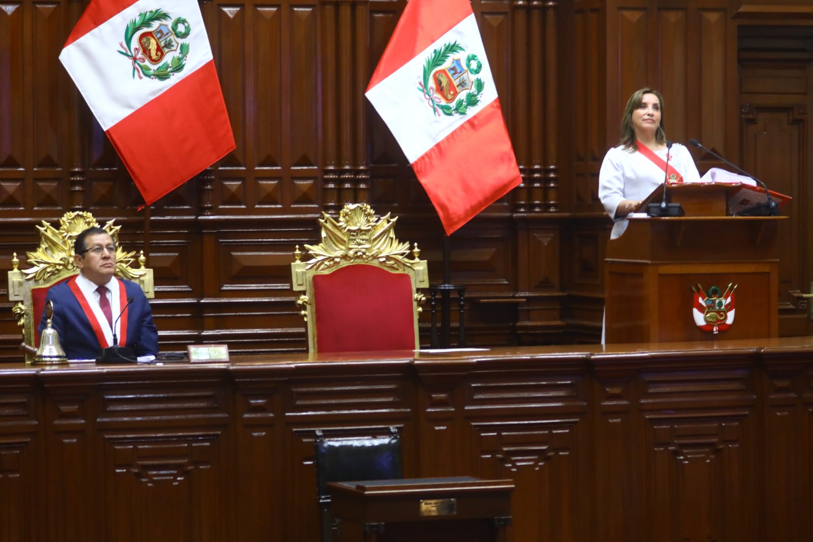 Dina Boluarte en el Congreso