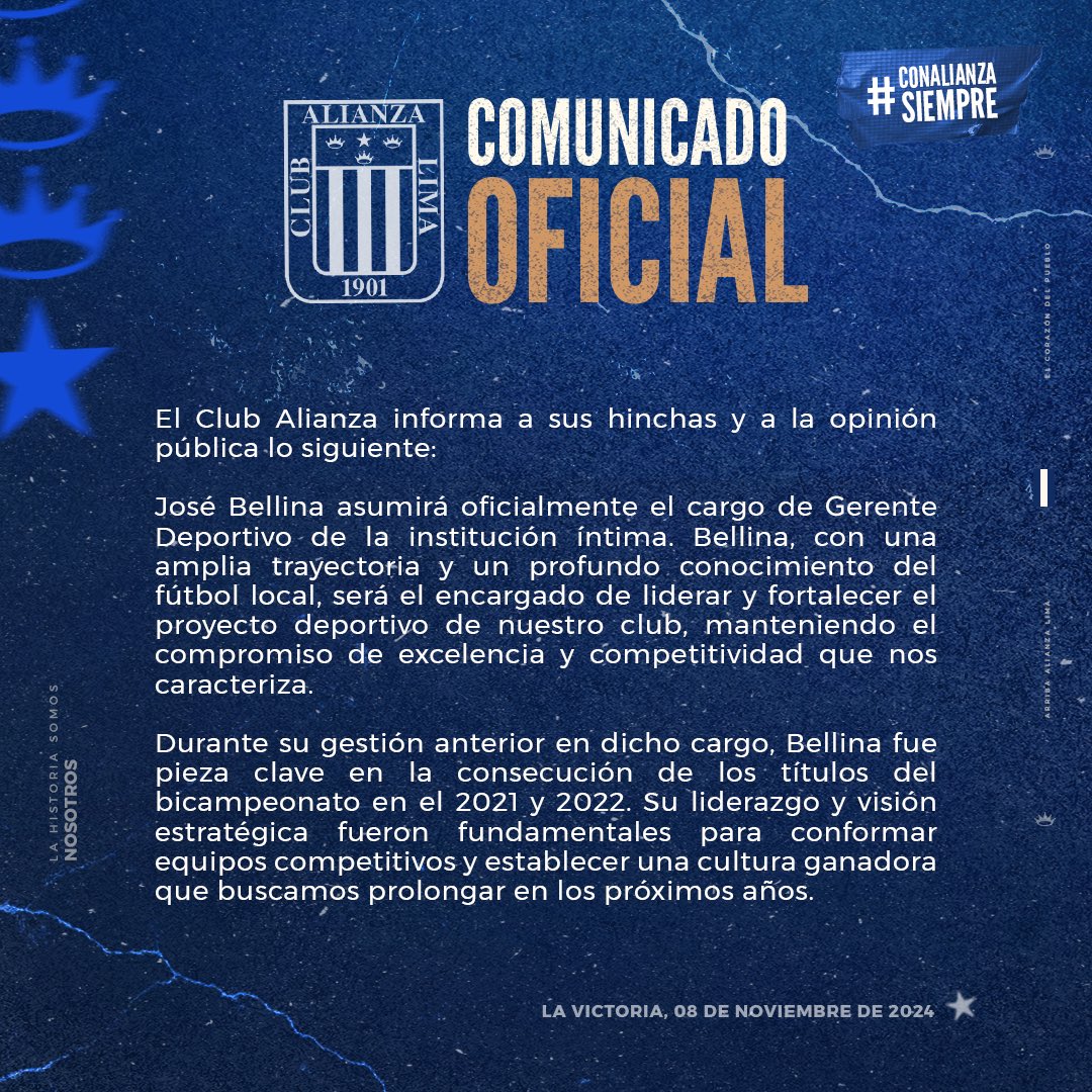 Comunicado Alianza Lima