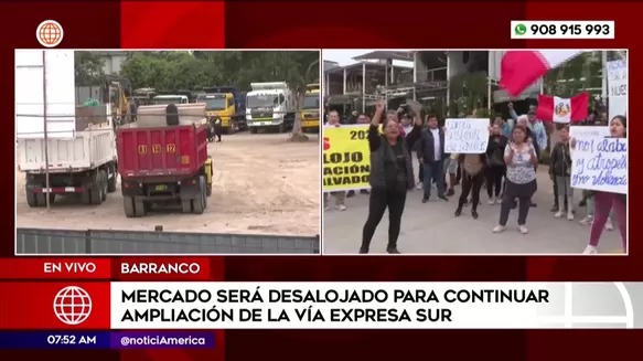 Los comerciantes realizaron un plantón esta mañana.