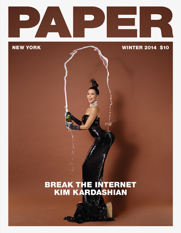 Kim Kardashian en la portada de la revista Paper