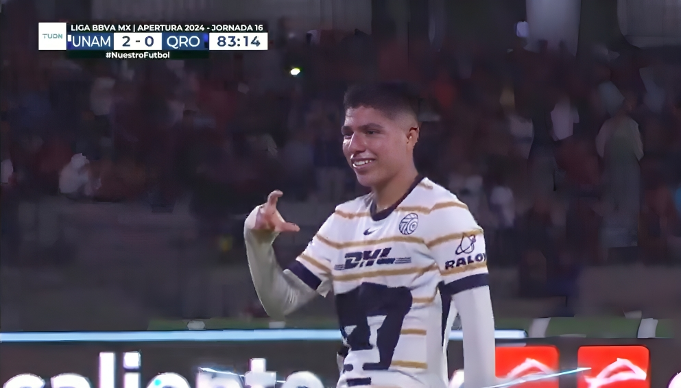 Piero Quispe anotó su segundo gol de la temporada con Pumas UNAM