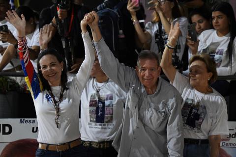 María Corina Machado y Edmundo González Urrutia. (AFP)