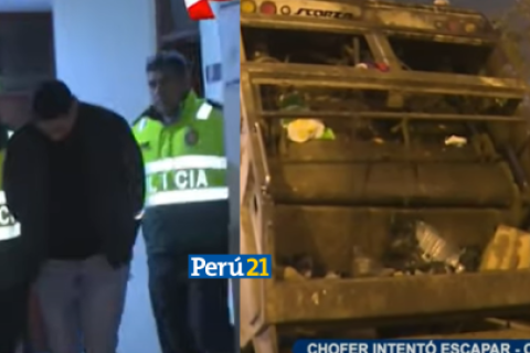 El conductor fue llevado a la comisaría de Santa Luzmila, donde se llevarán a cabo las investigaciones pertinentes. (Foto: Difusión). 