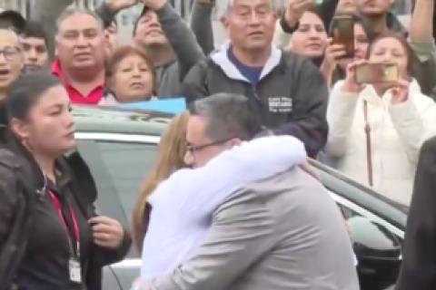 Dina Boluarte y Juan José Santiváñez. (Captura de pantalla)