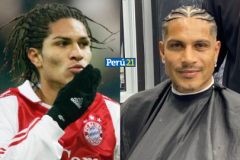 Paolo Guerrero a los 18 y 40 años (Fotos: Bayern Münich y Barbearia21).