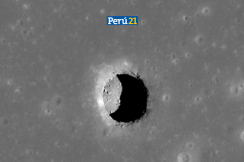 Fosa lunar. (NASA/GSFC/Arizona State University)