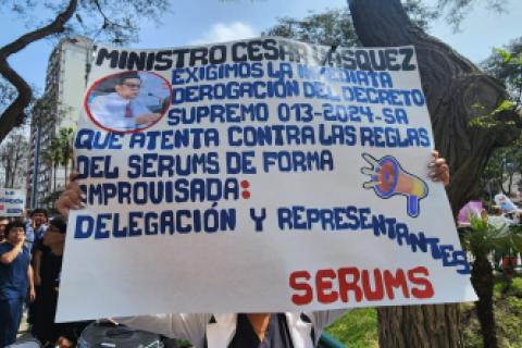 Serumistas protestaron.