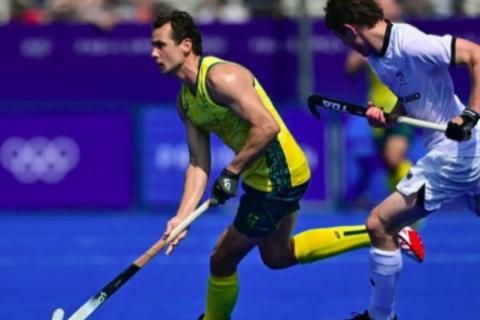 Thomas Craig jugó el domingo en la derrota de su país ante Países Bajos en los cuartos de final del torneo masculino de hockey. | Fuente: AFP