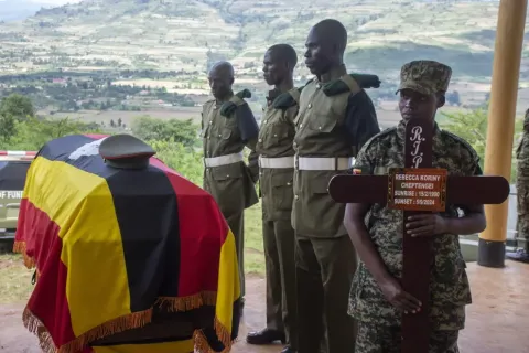 Funeral con honores militares para despedir a la atleta Rebecca Cheptegei