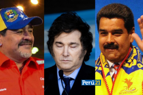 Maradona, Milei y Maduro