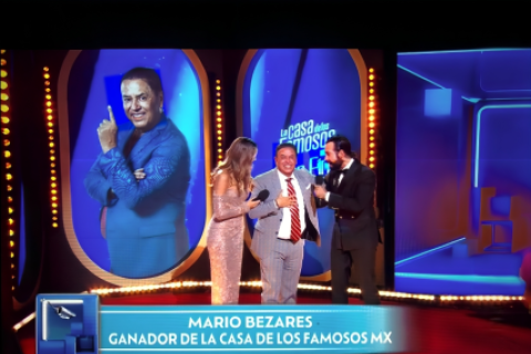 Mario Bezares no podía creer que era el ganador de 'La Casa de los Famosos'.