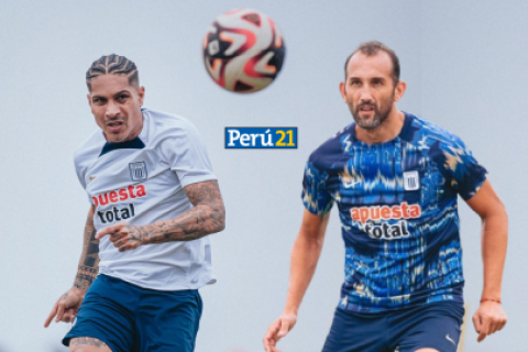 Paolo Guerrero y Hernán Barcos en Alianza Lima (Fotos AL).